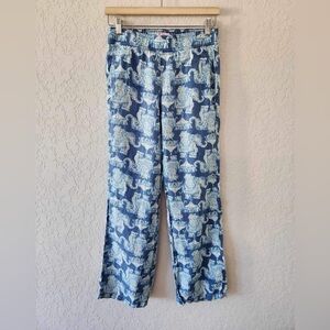 Lilly Pulitzer Florita Linen Pant Deep Indigo Size Xs